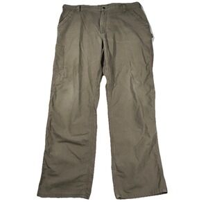 Carhartt Carpenter Pants Men Size 42x34 Cargo Dungaree Fit Brown‎ B151 Workwear